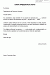 Modelo de Carta de Apresentação ao RH