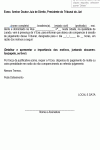 Modelo de Carta Justificativa de Ausência de Jurado ao Tribunal do Júri