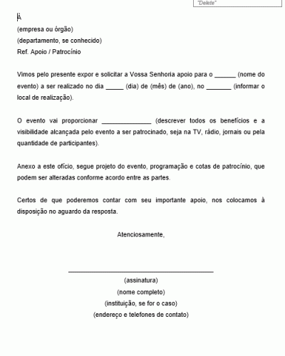 Modelo de Ofício para Arrecadar Materiais ou Fundos para Rifa ou Bingo