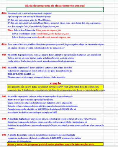 Modelo de Planilha de Departamento Pessoal Completo - Controle tudo em um único lugar