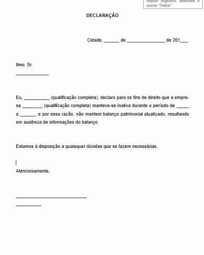 Modelo De Declaracao De Ausencia Escolar Modelo De Documentos Adm