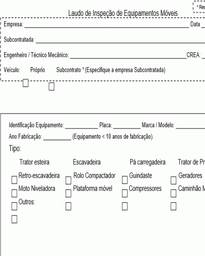 Modelo de Laudo Técnico para Equipamentos Móveis