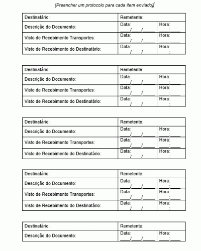 Modelo De Processo Da Qualidade Protocolo De Entrega E Envio Transportes