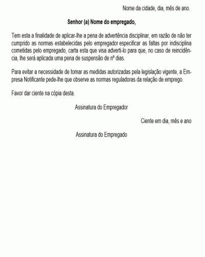 Carta De Amonestacion Por Falta Injustificada Carta De Amonestacion