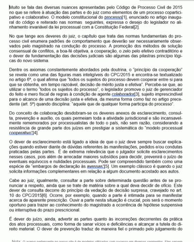 Modelo de Artigo - O Papel do Juiz à Luz do Modelo Constitucional do Novo Processo Civil