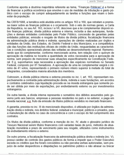 Modelo de Artigo - As Finanças Públicas Sob o Viés da CRFB 1988