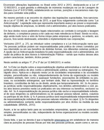 Modelo de Artigo - O Compliance no Sistema de Franchising