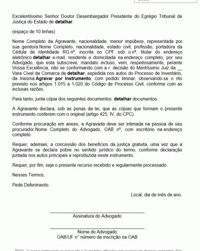 Modelo de Petição Agravo de Instrumento Decisão que Determinou a Suspensão do Processo