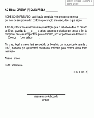 Modelo De Declaracao De Ausencia Na Escolar Por Motivo De Trabalho