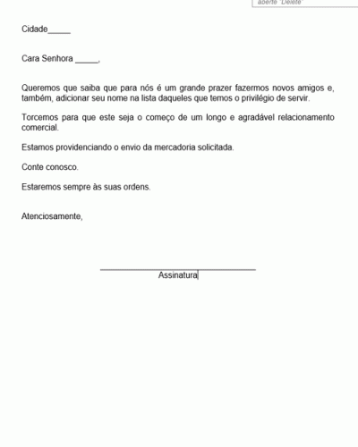 Modelo de Carta de Agradecimento por Apoio Recebido Durante Permanência em Seminário - Modelo Simples