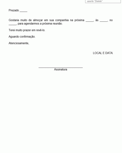 Modelo de Carta Compromisso entre Duas Pessoas num Lugar Determinado - Modelo Simples