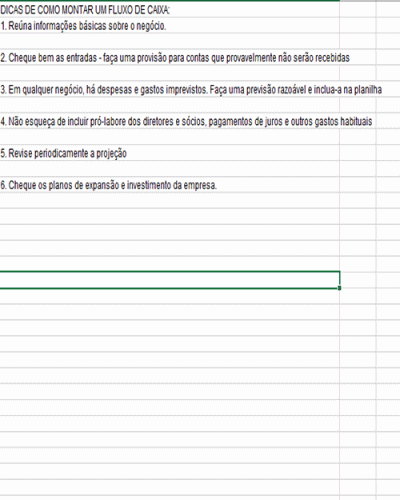 Modelo de Planilha para Fluxo de Caixa Simples e Fácil - Para Pequenas Empresas