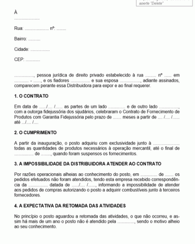 Modelo de Carta de Proposta de Compra de Equipamentos