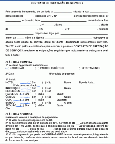 Modelo de Contrato Prestação de Serviços - Modelo1